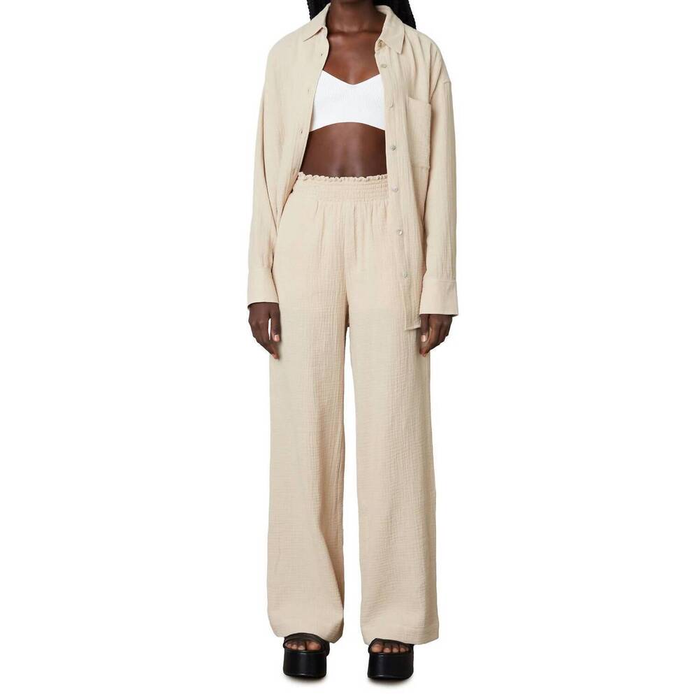 NEW NIA mallorca wide leg pants in natural